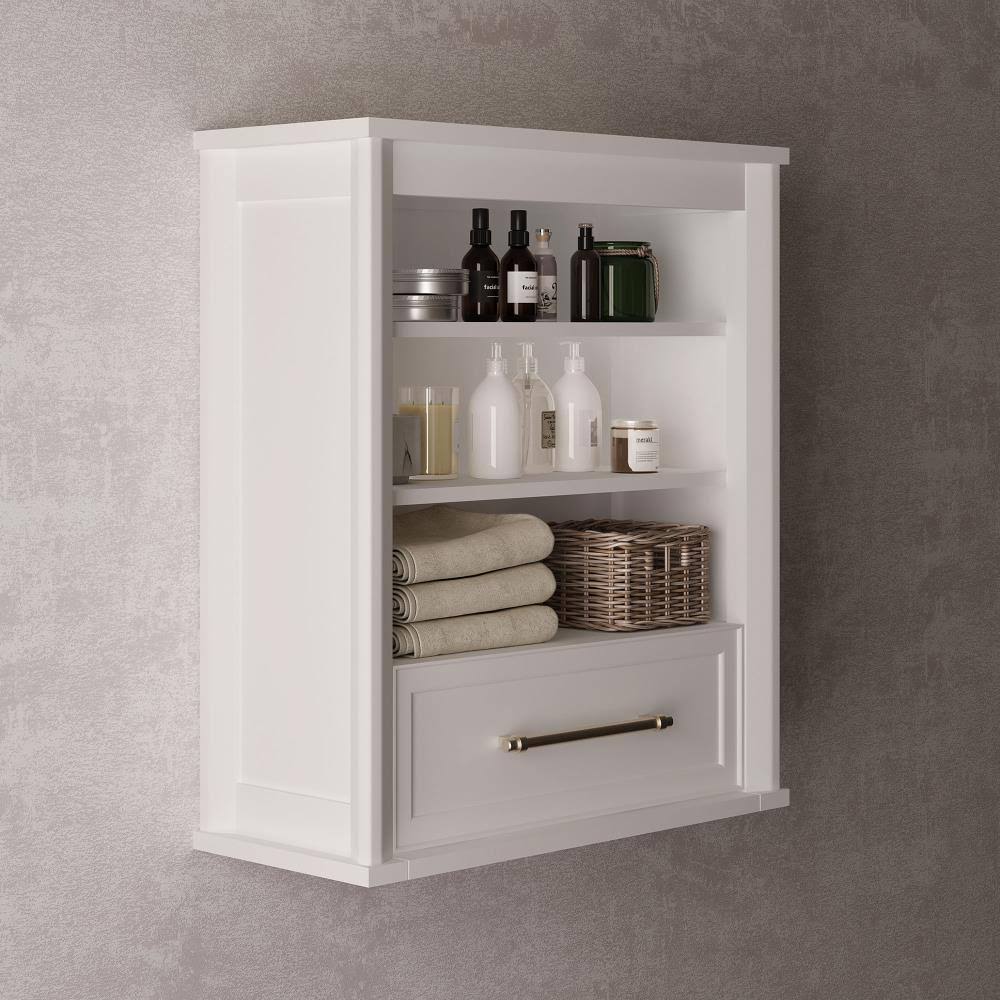 White Bathroom Wall Cabinet D509724