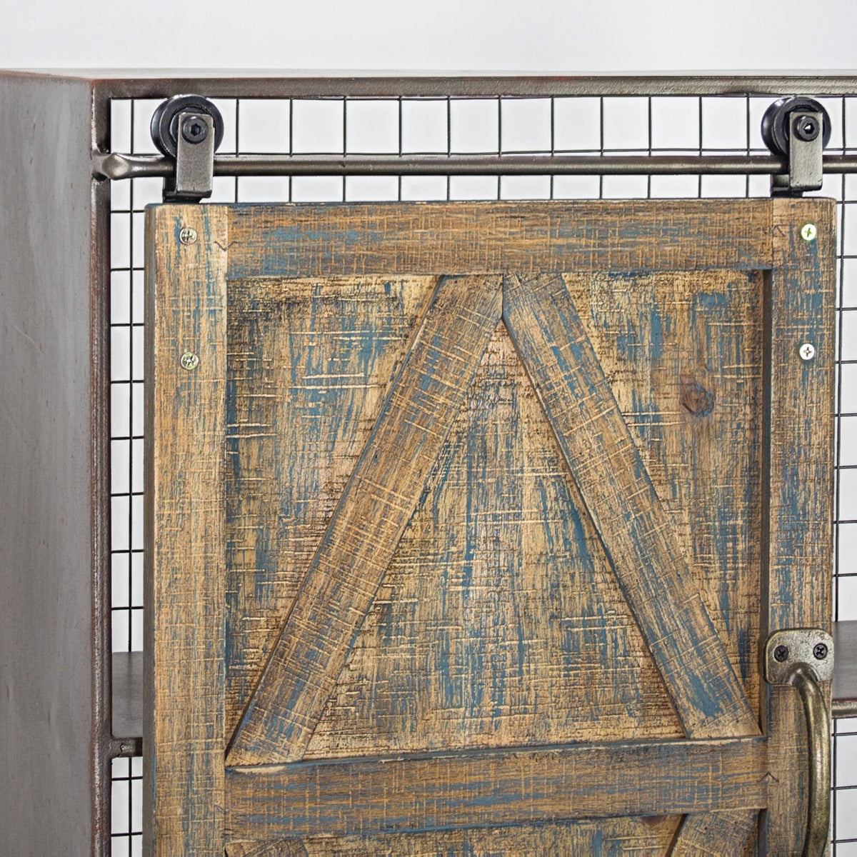Brown Farmhouse Wall Shelf S452171