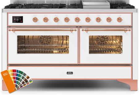 60 Dual Fuel Propane Gas Range with Copper Trim O6635