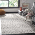 Light Grey Geometric Area Rug 8' x 10' H5243