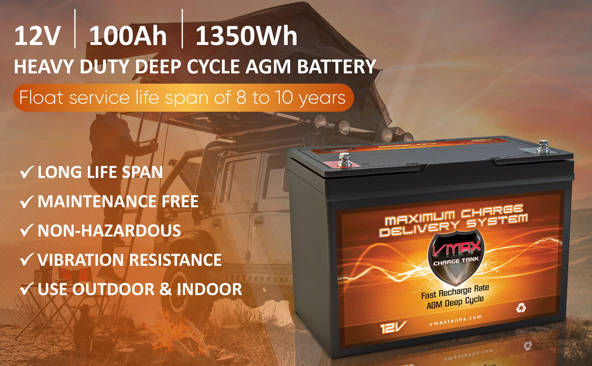 12 Volt 100AH AGM Deep Cycle Group 27 Battery D961273