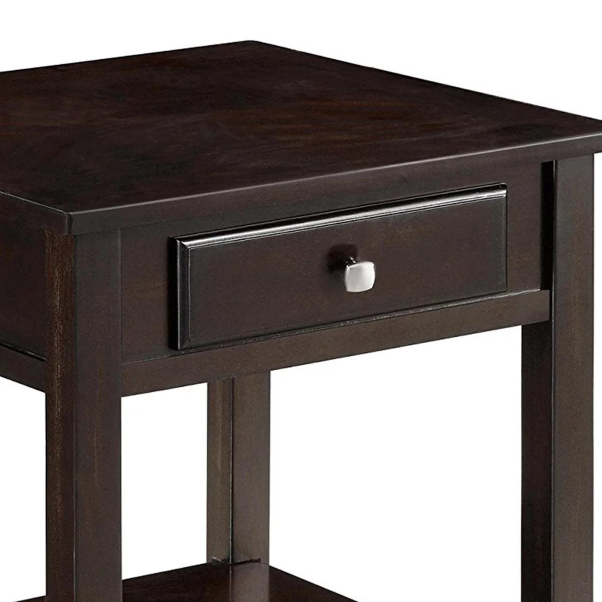 Walnut 1-shelf End Table F54374