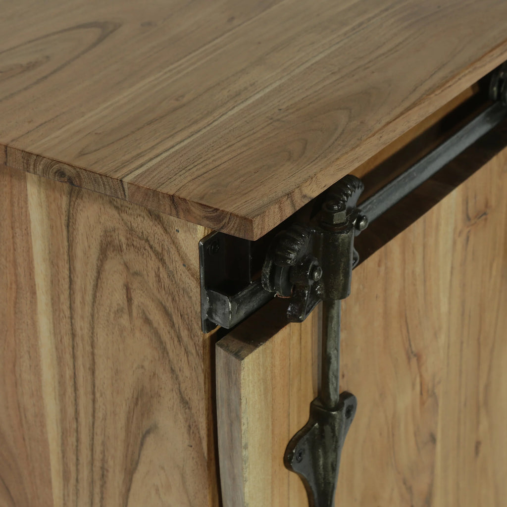Acacia Wood Live Edge Sideboard with Sliding Door G22744