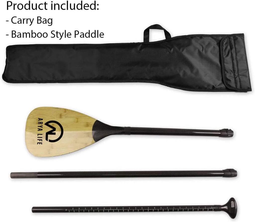 3 Piece Adjustable Fiberglass Carbon Fiber SUP Paddle B3379