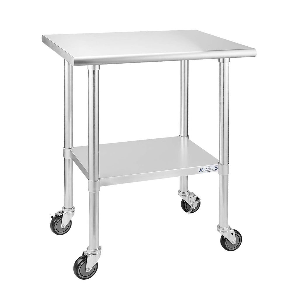 Stainless Steel Table 24 x 30 Inches with Caster Wheels E7872