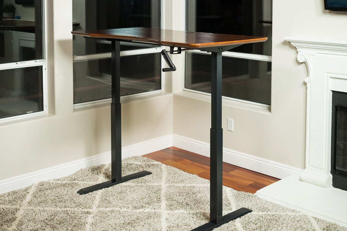 Black Height Adjustable Crank Desk Frame H54132