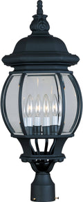 Black 4-Light Outdoor Post Lantern V68715