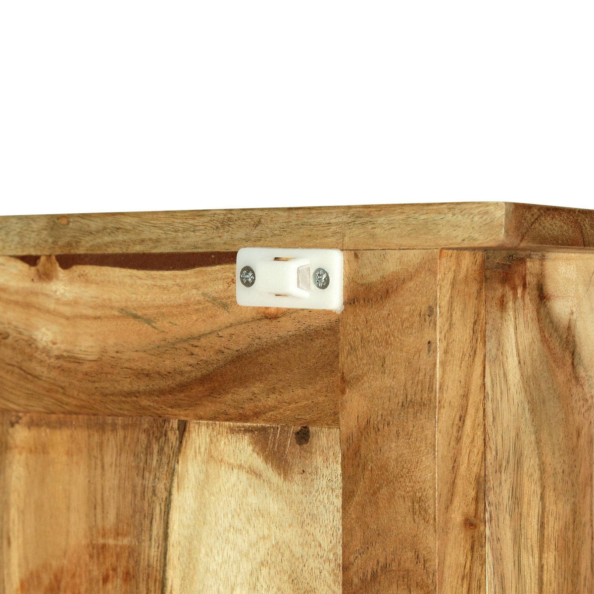 Acacia Wood Live Edge Cabinet with Sliding Door P3093