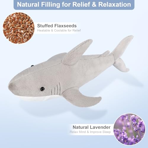 Microwavable Lavender Shark Plush O345