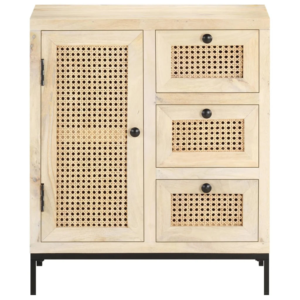 Solid Mango Wood and Natural Cane Sideboard U42820