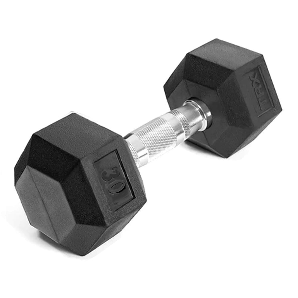 30lb Hex Rubber Dumbbell 1 Pair N791