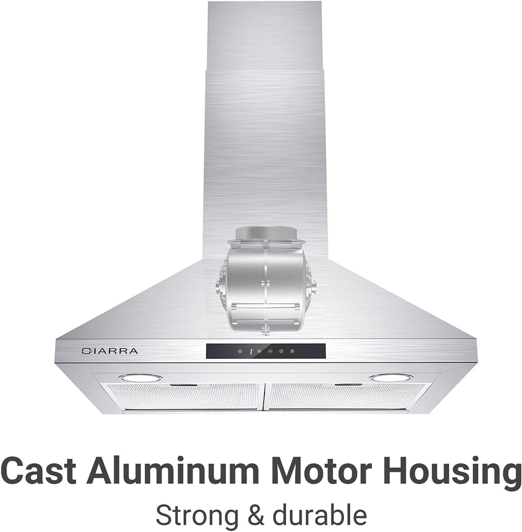 30 inch 450 CFM Convertible Wall Mount Stainless Steel Range Hood V82215