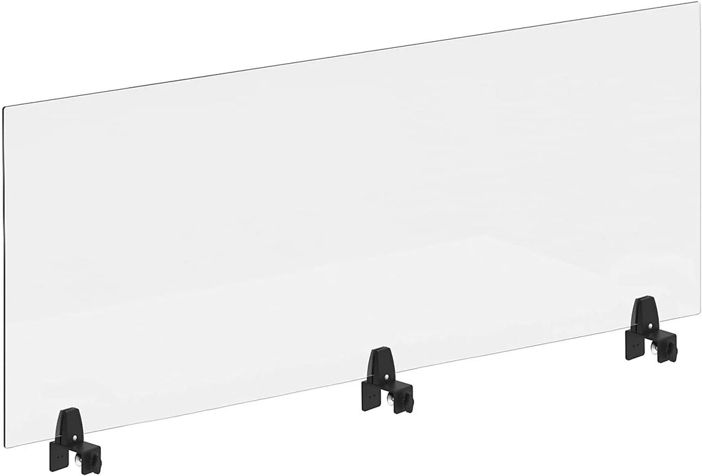 Clear 60 In X 30 In Clamp On Desk Divider W855