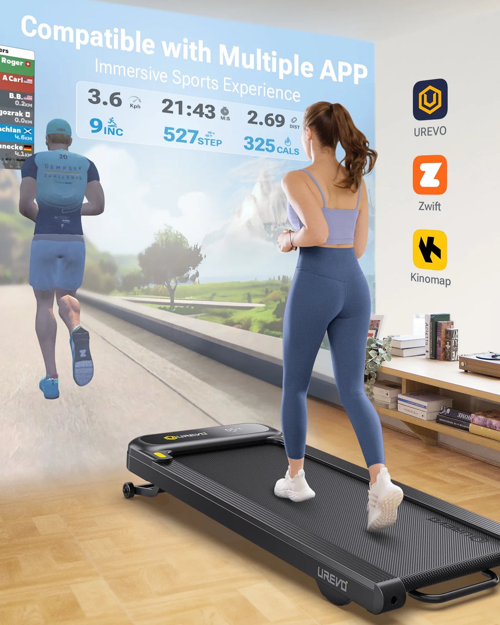 Auto Incline Treadmill with APP & Remote Control H3400