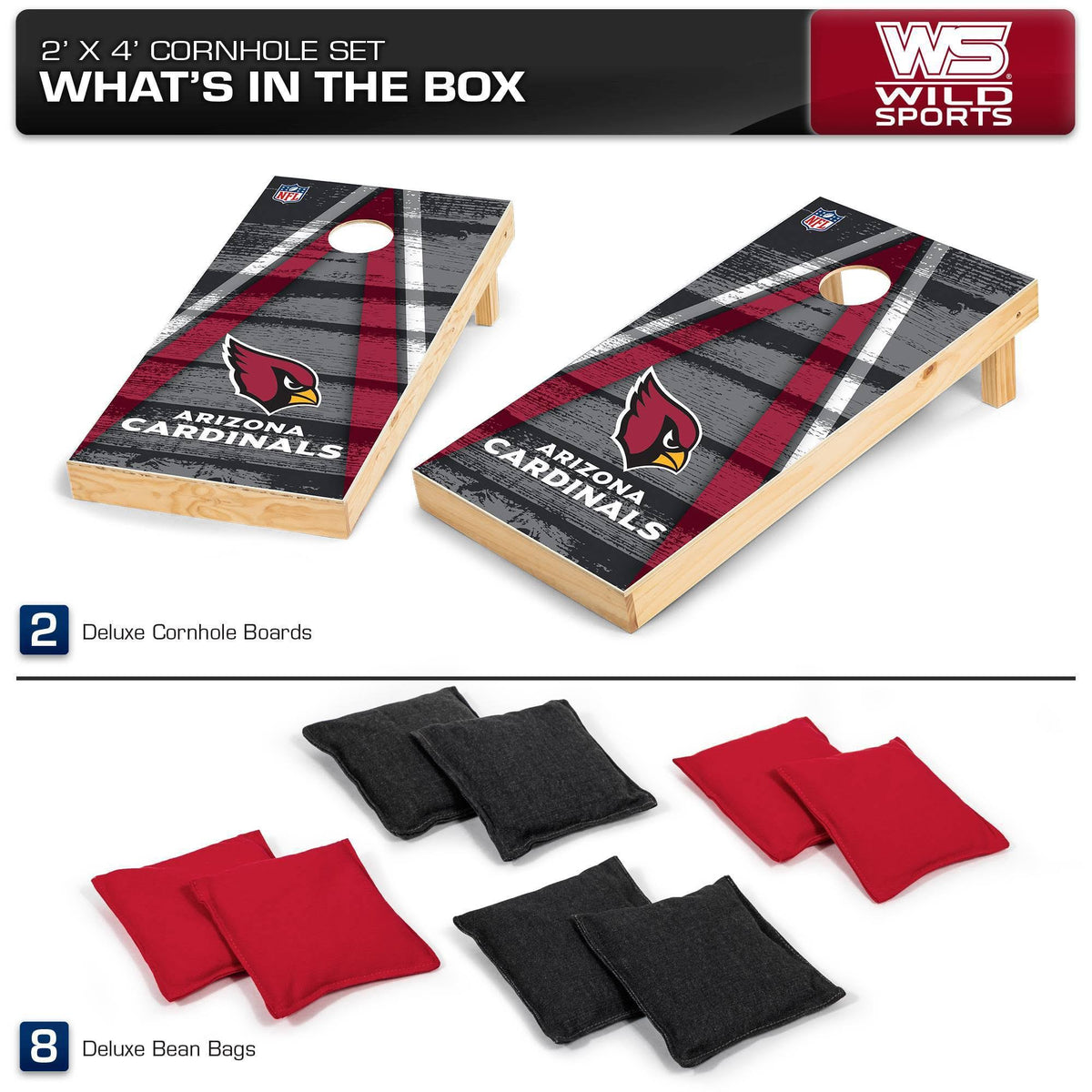 Arizona Cardinals Cornhole Board J544