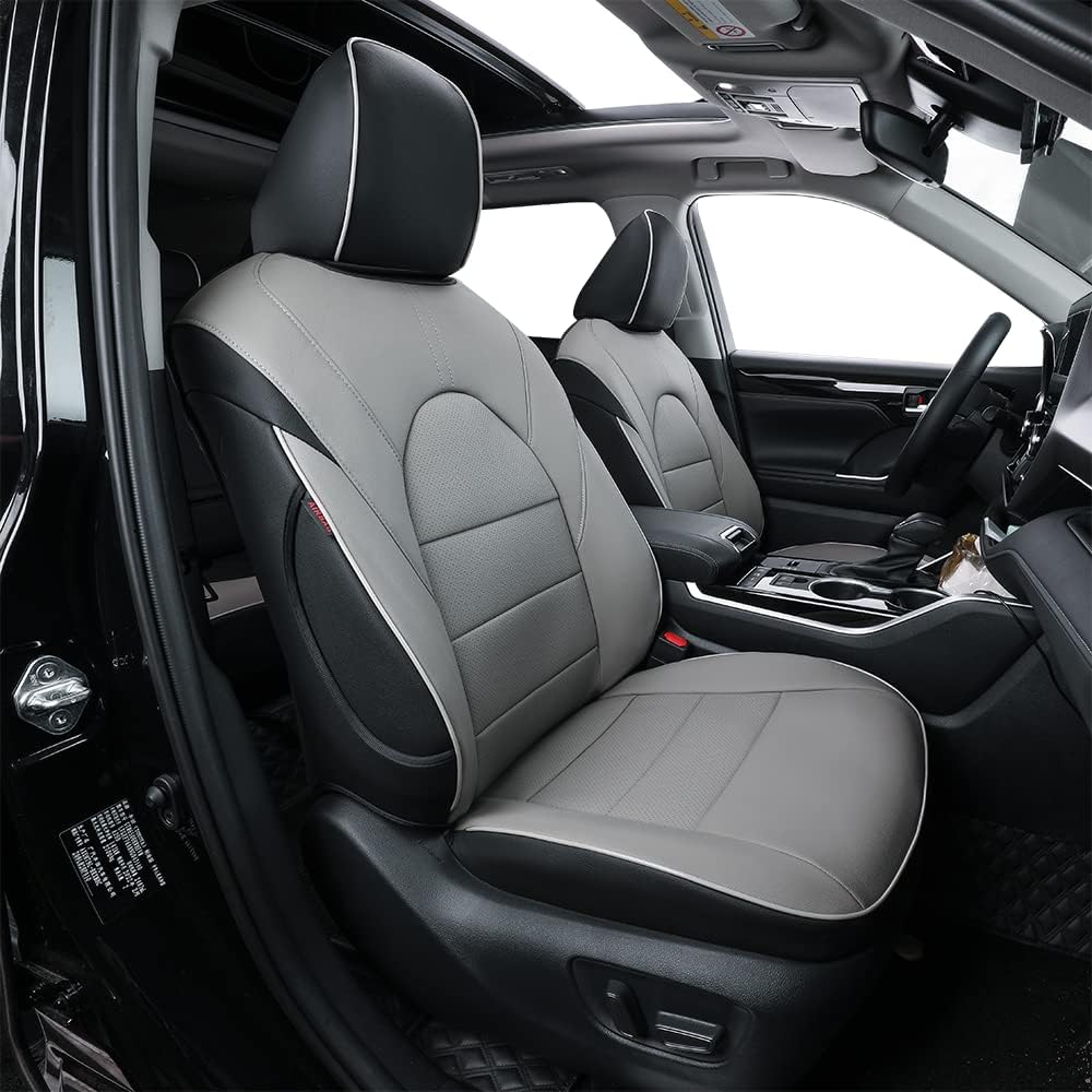 Custom Fit Full Set Car Seat Covers Three Rows Black Leatherette C194