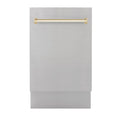 18 in. Stainless Steel Dishwasher with Gold Handle R2166