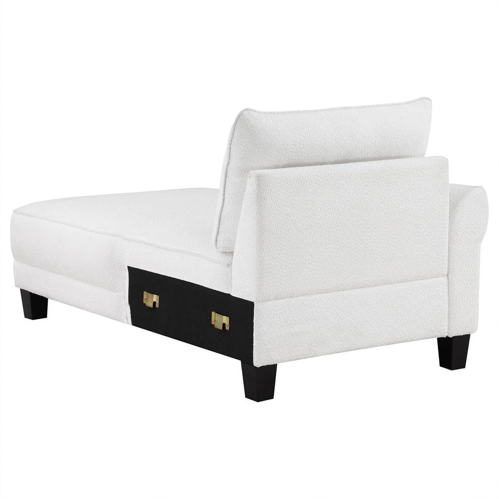 White Fabric Sectional Sofa L508