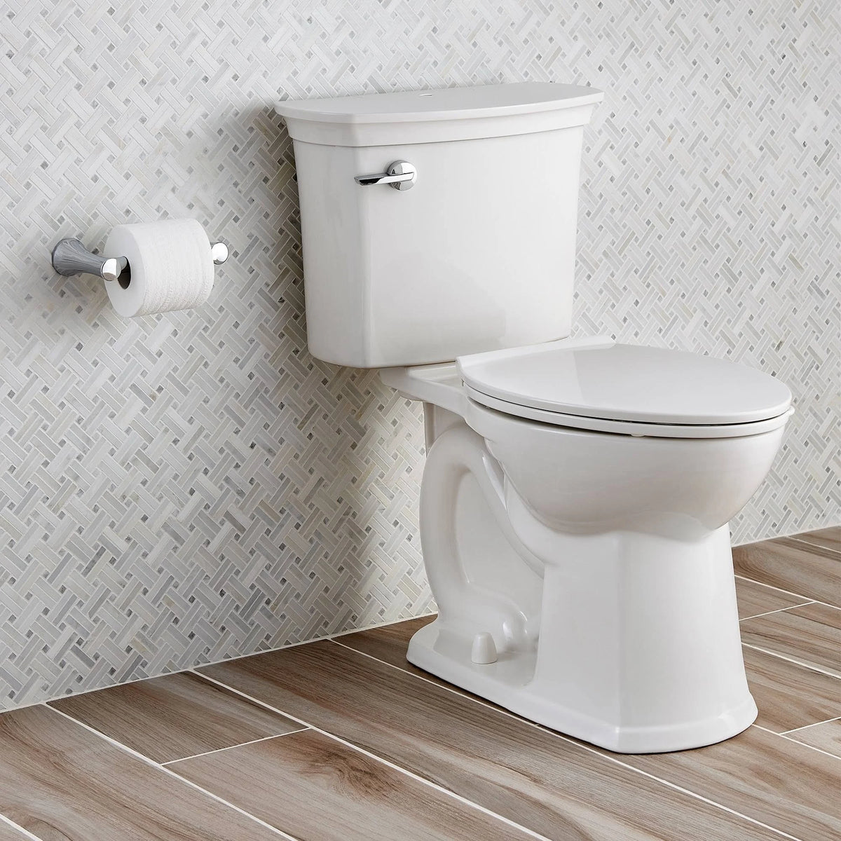 Two Piece Elongated Toilet White E649