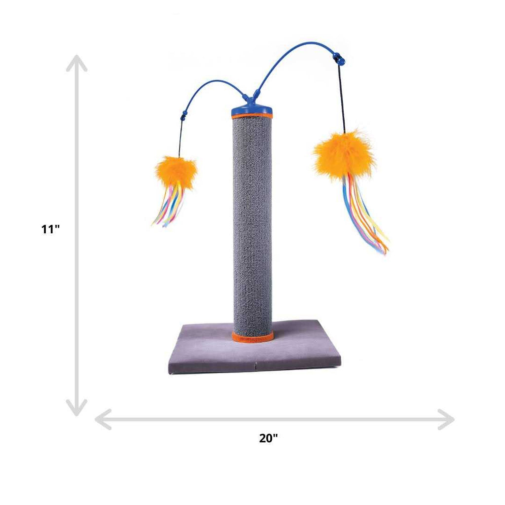 Carpet Cat Scratching Post with Spinning Wand Toys B6354