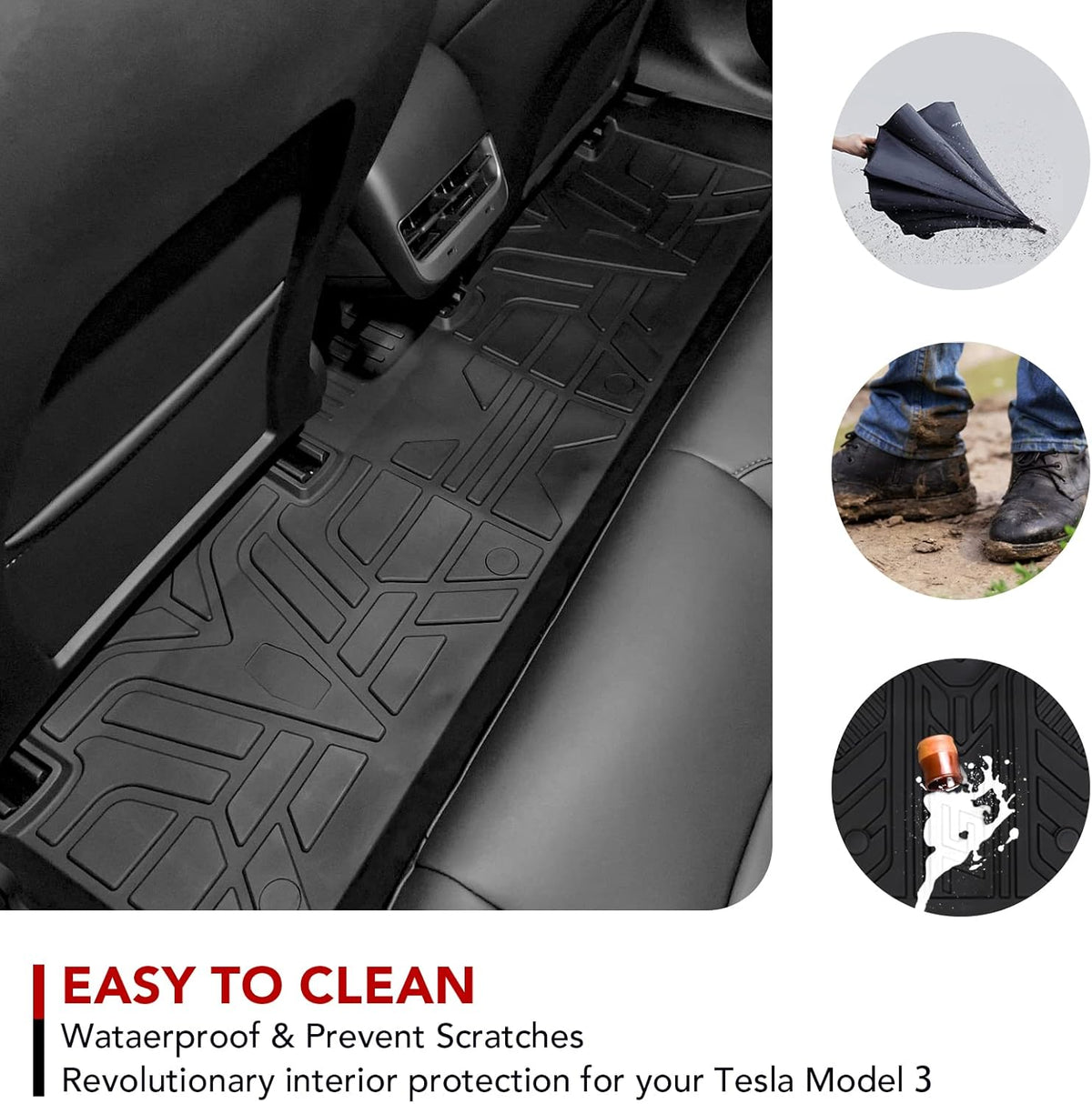 All-Weather TPE Floor Mat Full Set Cargo Liner O52897