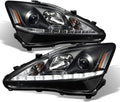 Black LED Projector Headlight Headlamps Left+Right A244