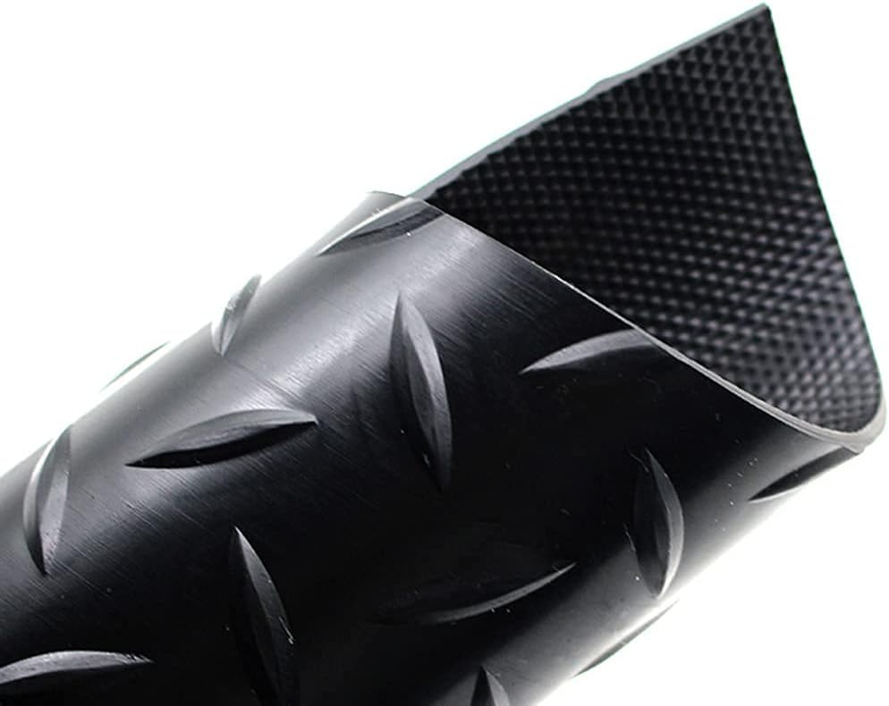 Black 5x10 Ft Diamond Plate Rubber Floor Mat O4481