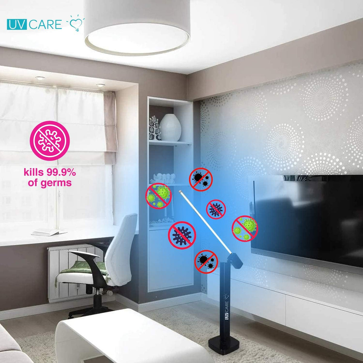 UV-C Sanitizer Lamp with Remote Timer L8873
