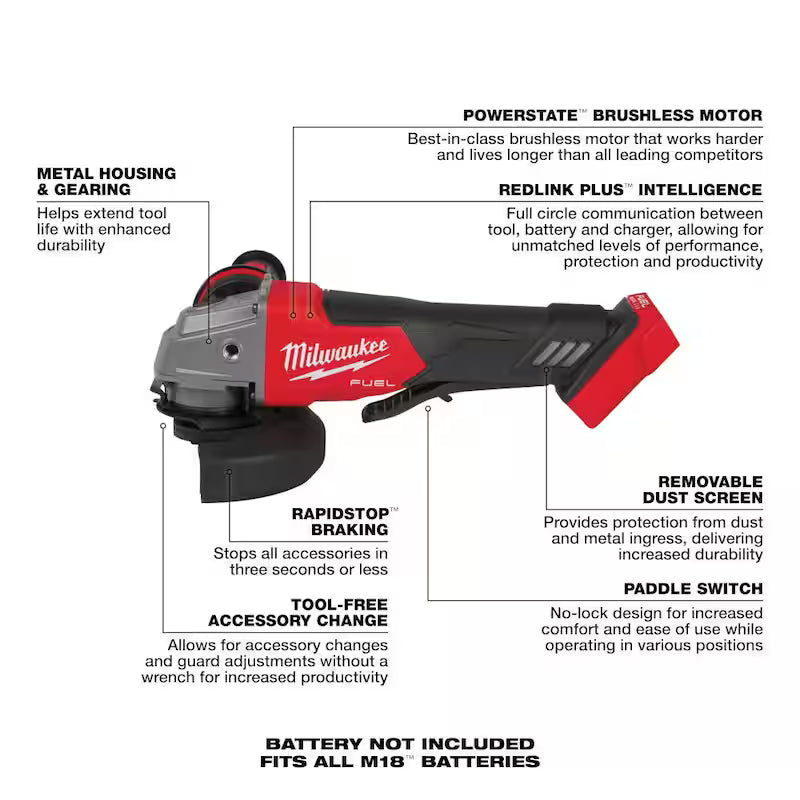 4-1/2 in./6 in. Cordless Angle Grinder Q179149