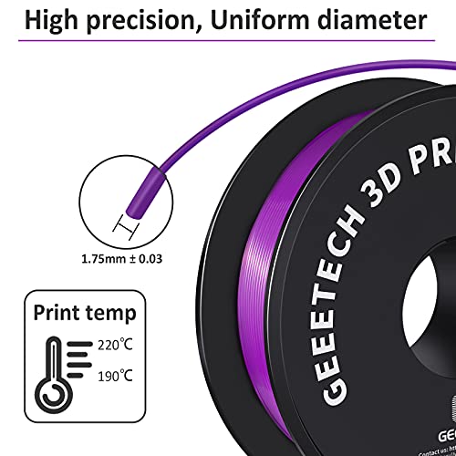 Silk PLA Filament 1.75mm 1kg 1 Spool Silk Gold D59377
