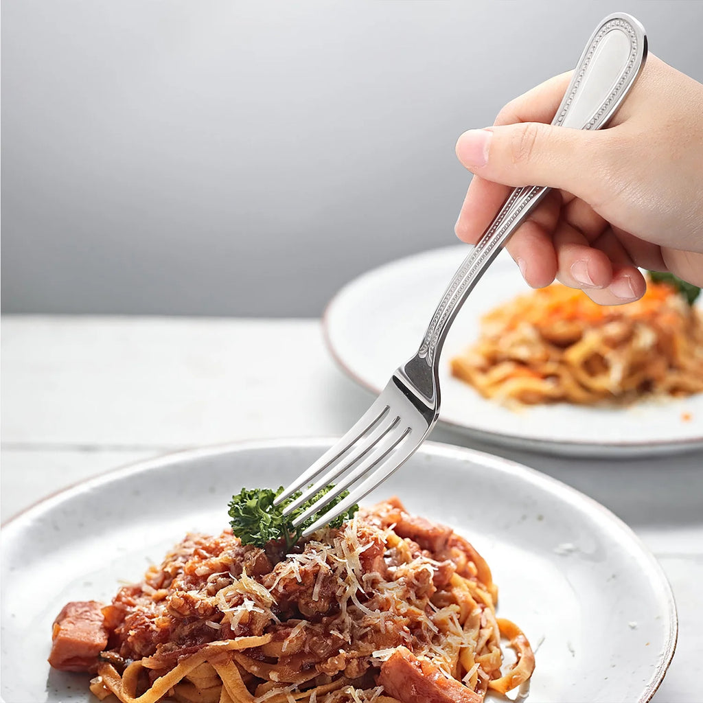 24-Piece Stainless Steel Fork and Spoon Set R99551