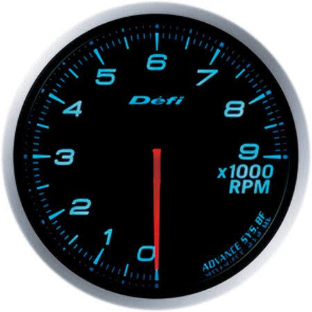 Blue 60mm 9000 RPM Tachometer Gauge V896