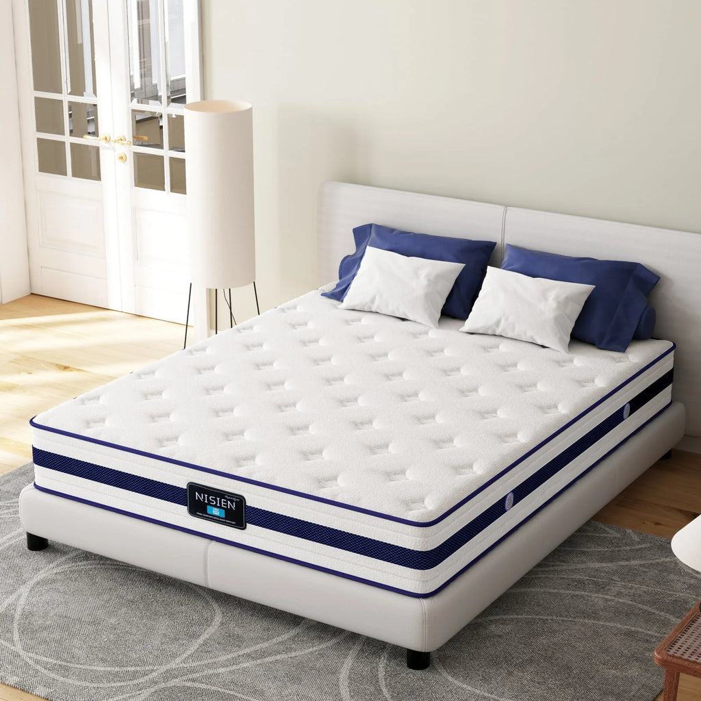 Queen 10 Inch Hybrid Memory Foam Mattress H4296