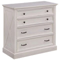 White 4 Drawer Wooden Chest Q327