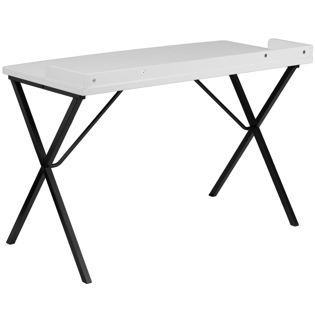 White Computer Desk V18860