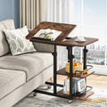 Height Adjustable C Table with Storage and Tiltable Drawing Board F597