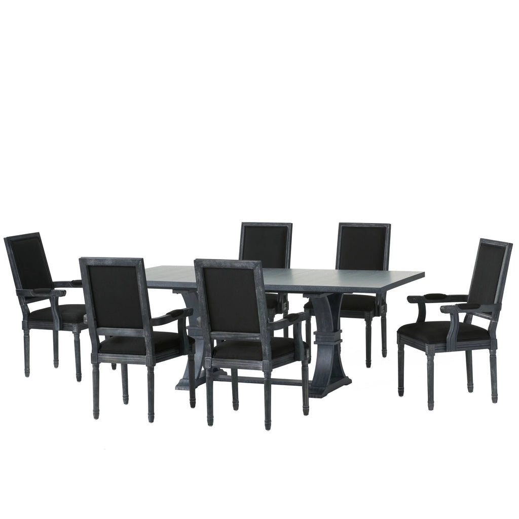 7-Piece Expandable Wood Dining Set W2214
