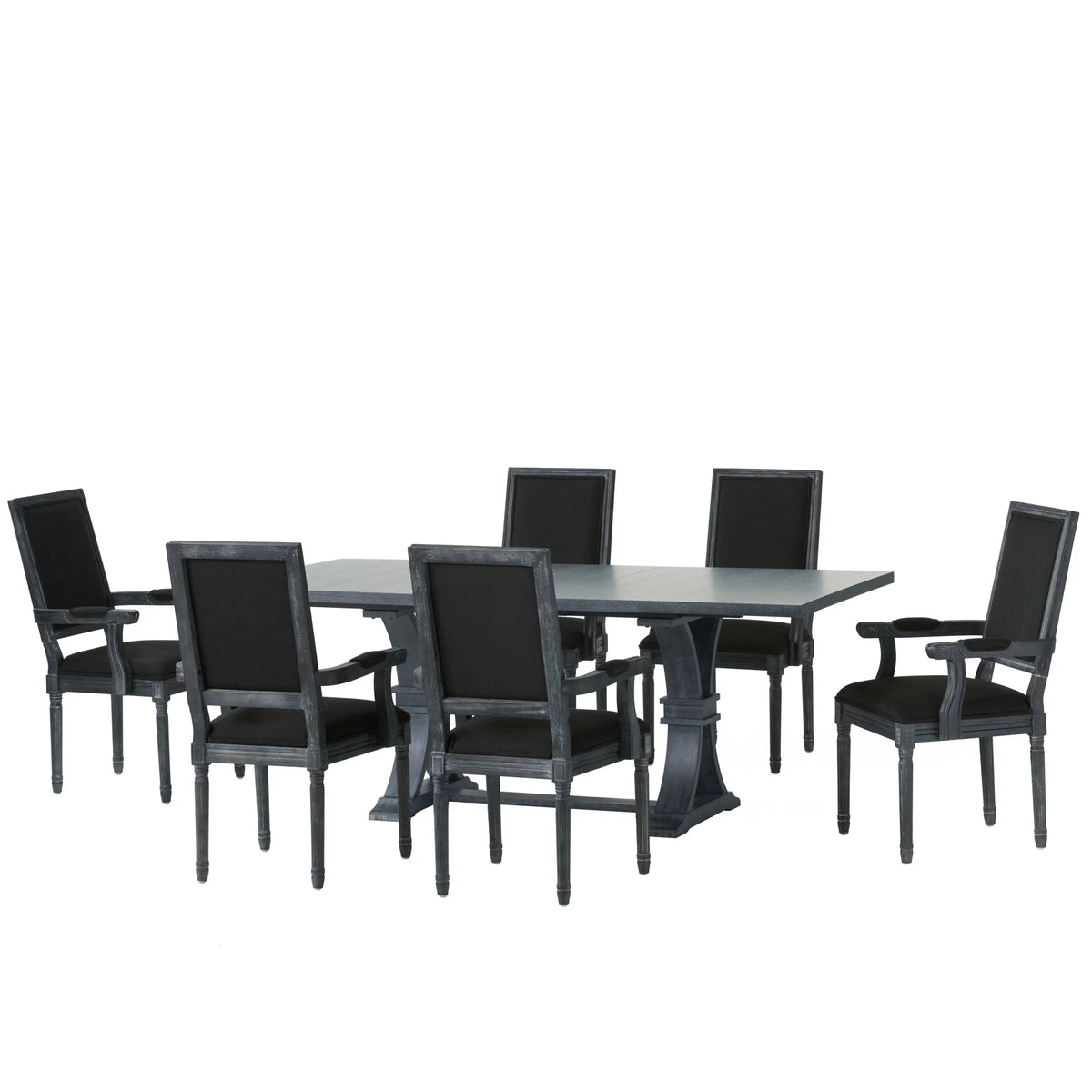 7-Piece Expandable Wood Dining Set W2214