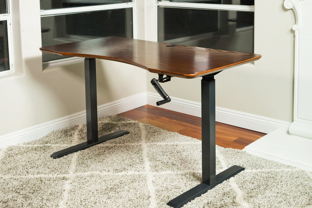 Black Height Adjustable Crank Desk Frame H54132