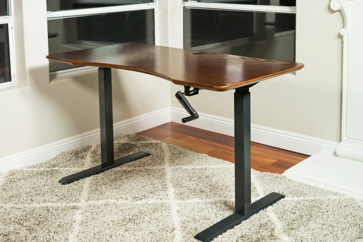 Black Height Adjustable Crank Desk Frame H54132