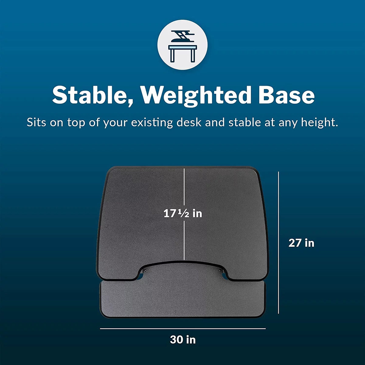 Adjustable 2-Tier Standing Desk Converter Black A642