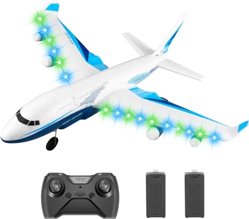 Remote Control Airplane with LED Light, 2 Battery M9876