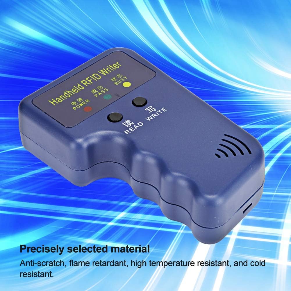Handheld RFID Card Copier 125KHz ID Duplicator Reader Writer with 5Pcs Writable Keychain and 5Pcs Writable Card X6133