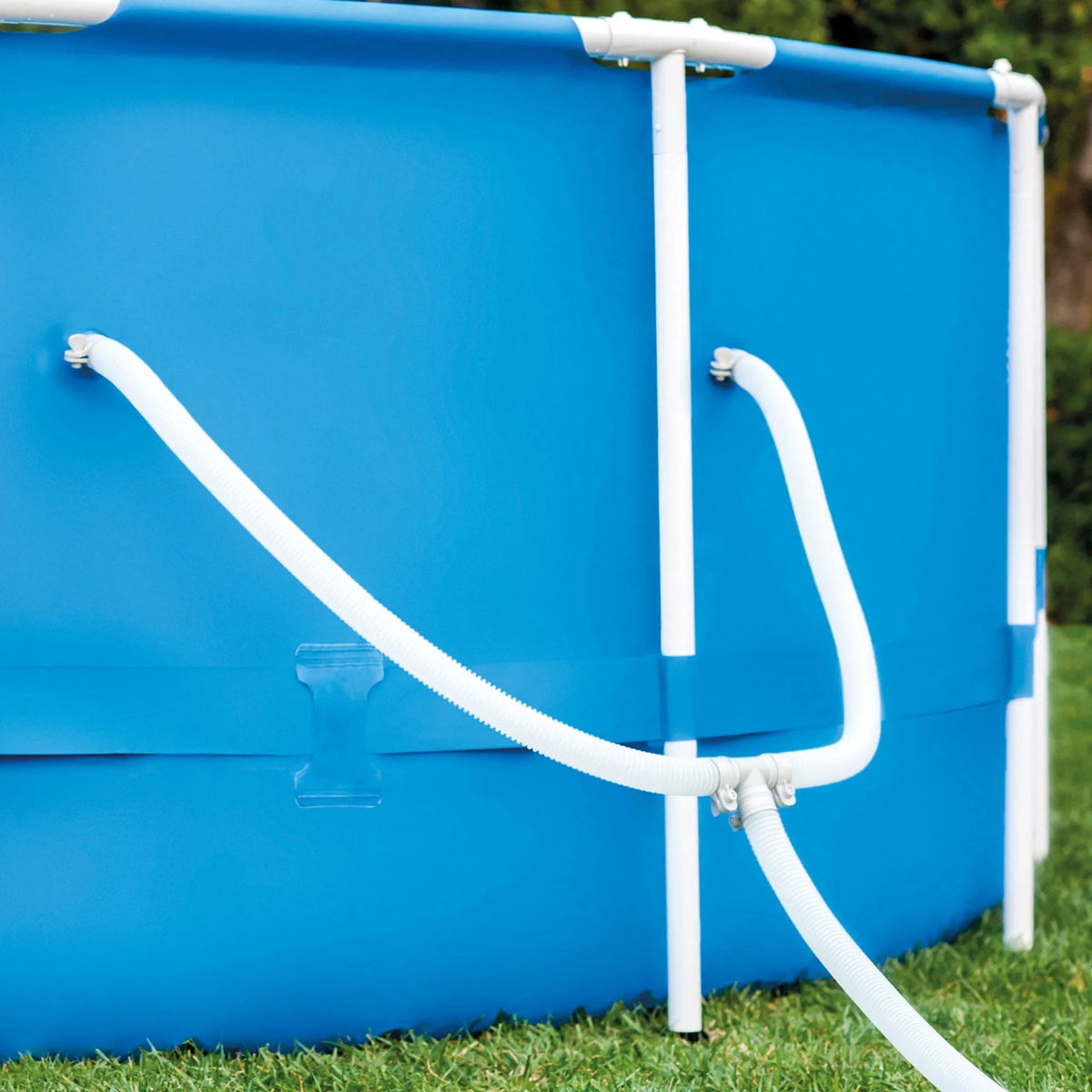 12' x 30 Round Metal Frame Swimming Pool with Filter Pump I4993