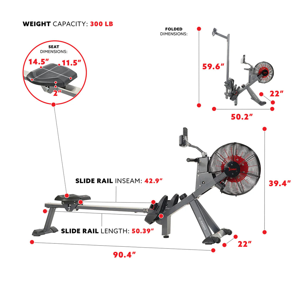Magnetic Air Resistance Rowing Machine Y595