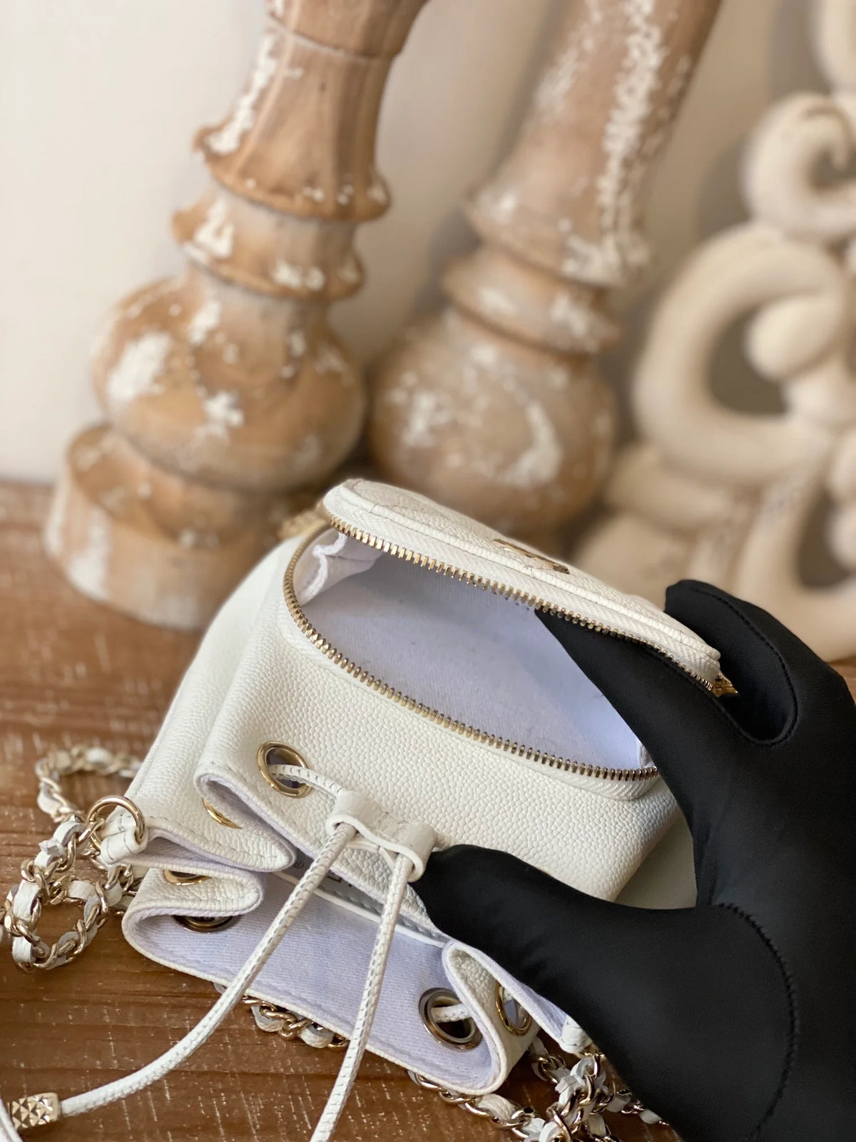 Mini Bucket Bag With Strap White L52164