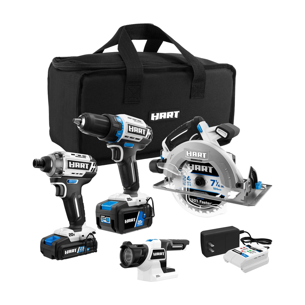 20-Volt 4-Tool Brushless Combo Kit U654