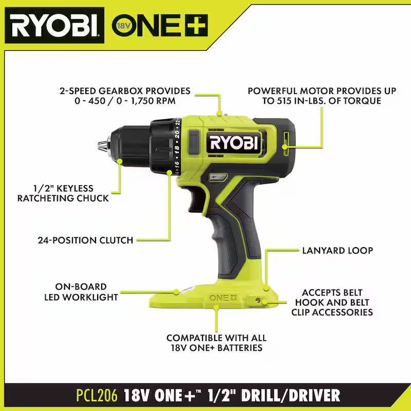 18V Cordless 6-Tool Combo Kit with Battery and Charger G887