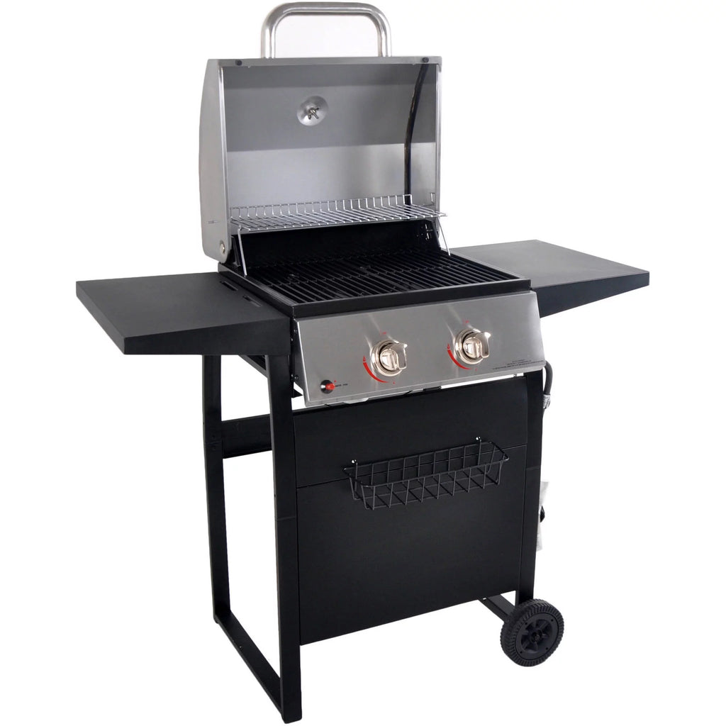 2-Burner Propane Gas Grill, Stainless and Black L15431