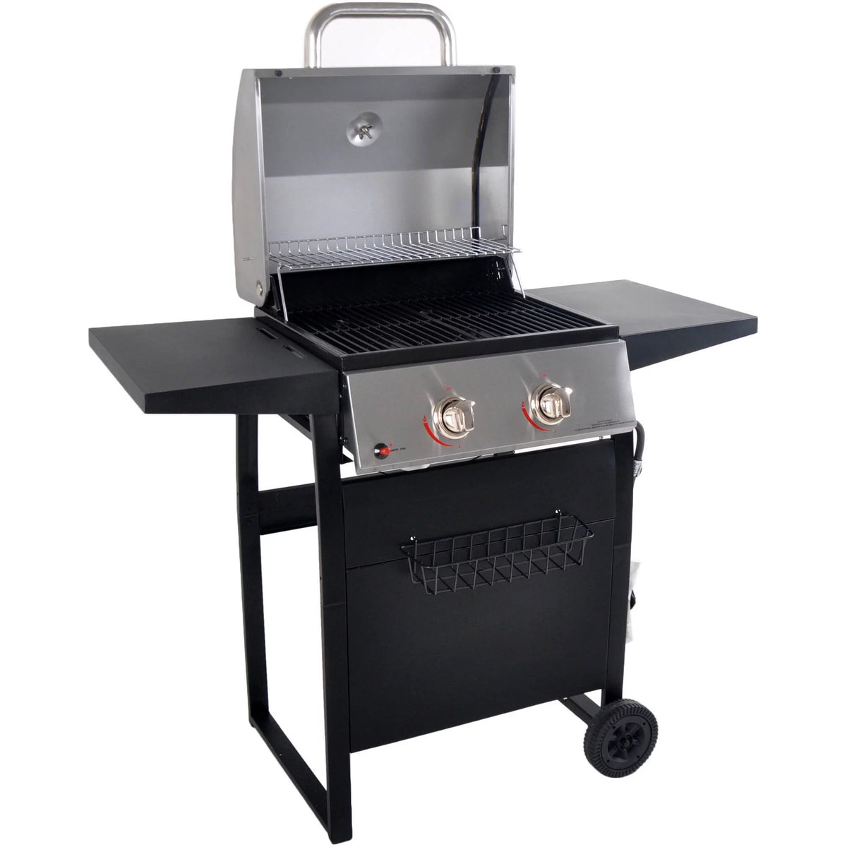 2-Burner Propane Gas Grill, Stainless and Black L15431